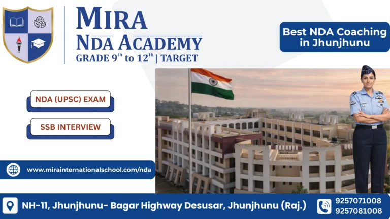 Best NDA coaching in Jhunjhunu at Mira NDA Academy with students training